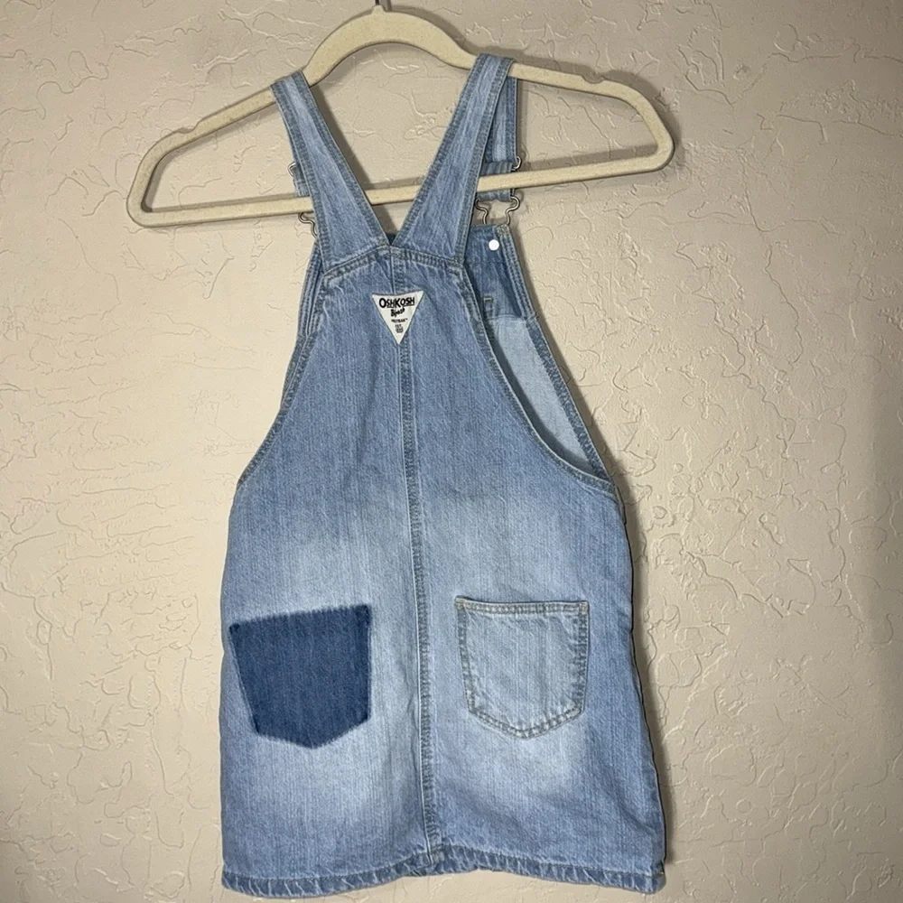 Oshkosh denim overalls dress girls size 8